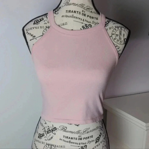 FREE PEOPLE | Women's Soft Pink Bella Seamless Ribbed Tank Top NWOT - Picture 3 of 6